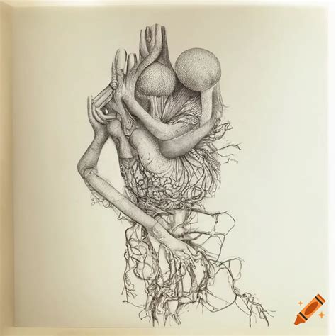 Surreal Drawing Of Roots By Hans Bellmer On Craiyon