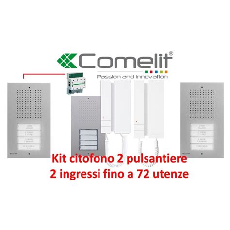 Kit Citofono Bifamiliare Comelit Fili Kca Doppia Pulsantiera