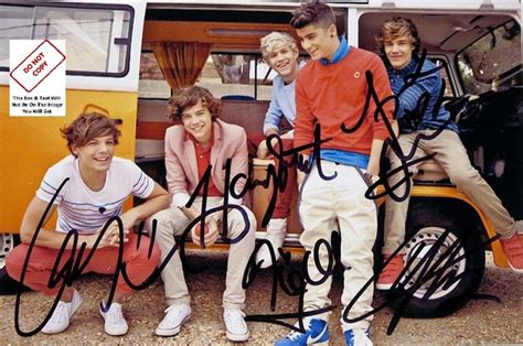 One Direction Signed Autograph Photo Reprint Harry Styles Zayn Etsy