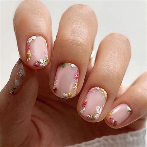 Amazon Nude Pink Press On Nails Short Square SHANRUN Spring Fake Nails Press Ons Nail Art