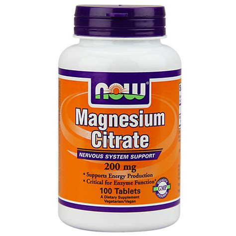 Magnesium Citrate Mg Tablets By Now Foods At The Vitamin