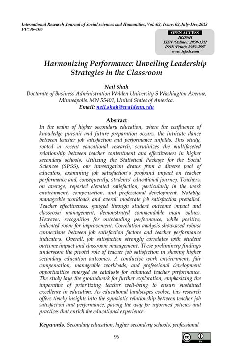 PDF Harmonizing Performance Unveiling Leadership Strategies In The