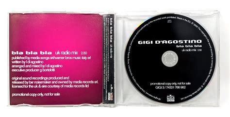 Gigi D Agostino Bla Bla Bla Promo Cd Single Euro Import Ebay