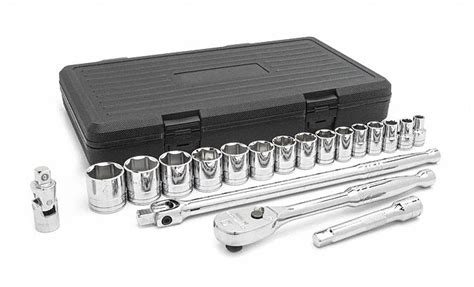 Mechanics Tool Set,19 pcs.,1/2" Dr,6 pt. - Grainger