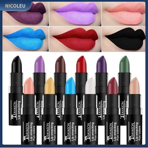 Tik Dark Lipstick White Nude Color Vampire Olive Green Black Purple