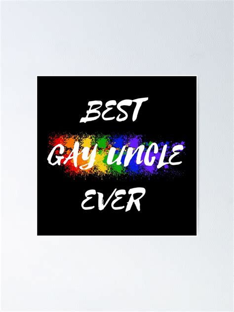 P Ster El Mejor T O Gay Nunca Salpicadura De Color Del Arco Iris Para T Os Orgullosos En Negro