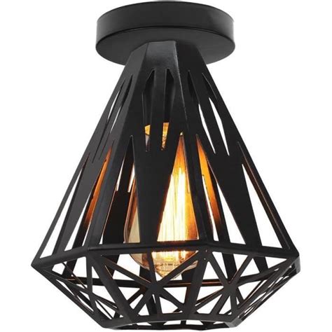 Plafonnier En Fer Forg Vintage Semi Encastr Plafonnier Luminaire