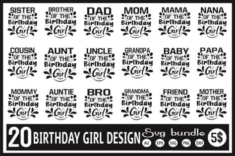 Birthday Girl Svg Bundle Bundle · Creative Fabrica