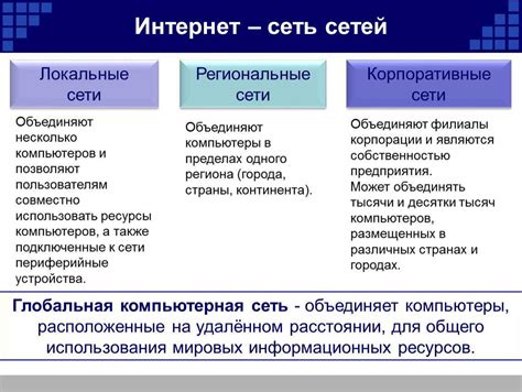 В чем отличие глобальной сети от локальной: различия и примеры, сравнение