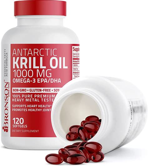 Bronson Antarctic Krill Oil Mg Omega S Epa Dha Astaxanthin