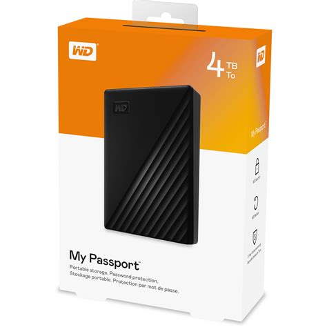 Original Western Digital 4tb My Passport Black Usb 32 Gen 1 Portable Hard Drive Wdbpkj0040bbk