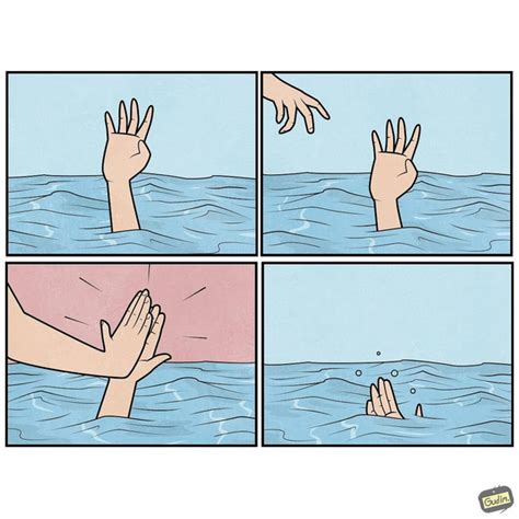 Drowning High Five Blank Template Imgflip