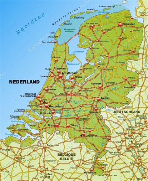 Kaart Van Nederland — Stockvector © Artalis 40926221