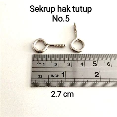 Jual Sekrup Skrup Scrub Paku Ulir Hak Mata Tutup No 5 Kapstok 10 Pcs