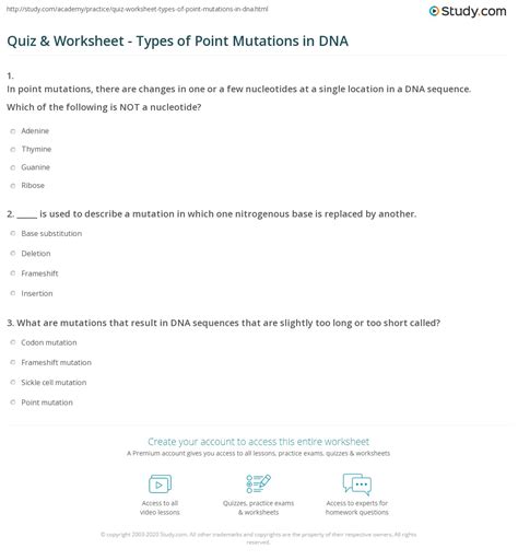 Unlocking Genetic Mysteries Mutations Worksheets Answers Revealed