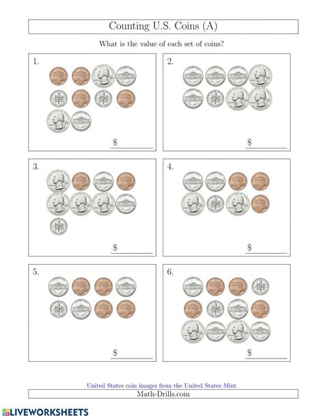 Counting 1 Coins Worksheet Worksheet Teacher Made Worksheets Library