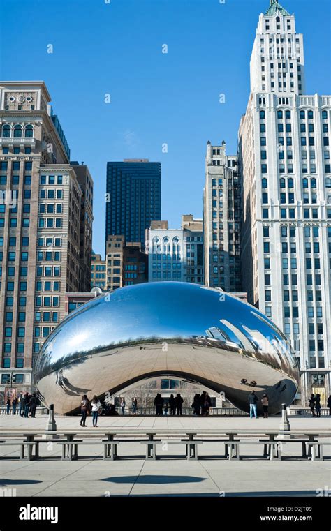 Cloud Gate Also Known As The Bean Is A Public Sculpture In Chicagos