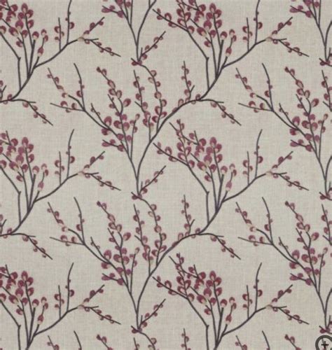 Embroidered Pussy Willow Blush Low Woods Furnishings