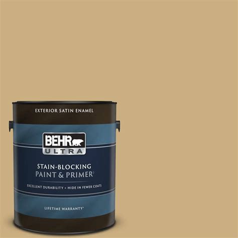 Behr Ultra Gal S Perennial Gold Satin Enamel Exterior Paint