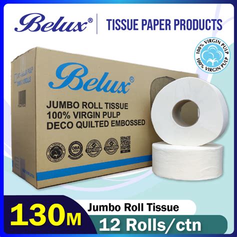 Belux Pulp Jumbo Roll Tissue Jrt M X Rolls Lazada