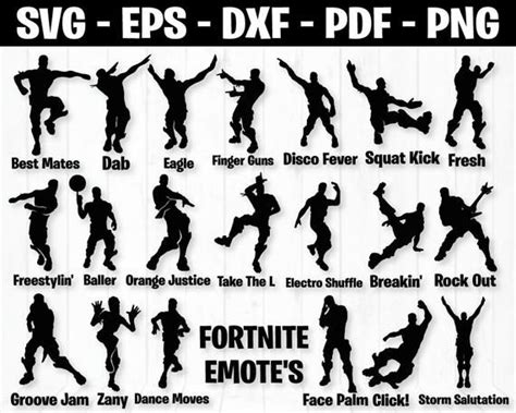 Image 0 Dance Moves Silhouette Printables Fortnite