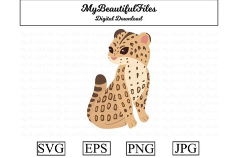 Jaguar SVG - Cute animal SVG, EPS, PNG and JPG