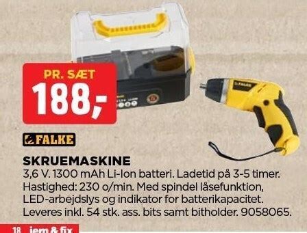 Skruemaskine Tilbud Hos Jem Fix