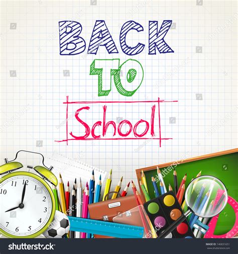 School Background Stock Vector Royalty Free 146831651 Shutterstock