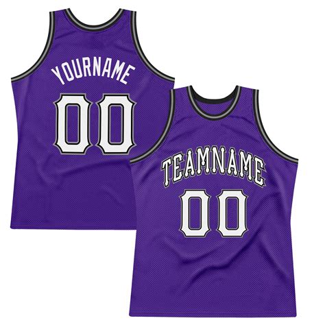 Custom Own Purple White Black Basketball Stitched Jersey Free Shipping ...