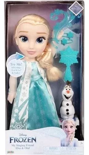 Mu Eca Articulada Princesa Elsa Cantante Y Olaf Disney Cm Env O Gratis