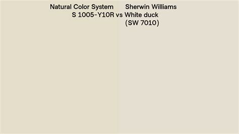 Natural Color System S 1005 Y10r Vs Sherwin Williams White Duck Sw