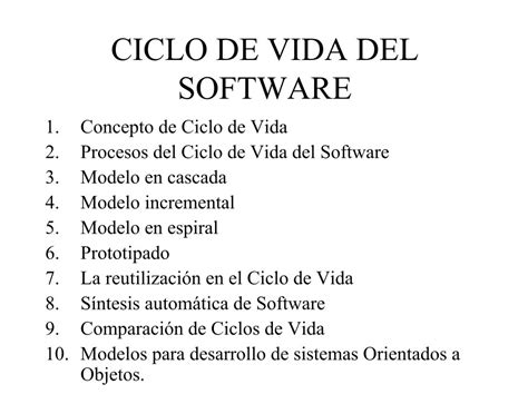 Pdf De Programación Ciclo De Vida Del Software