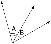 Adjacent Angles - angle of a triangle