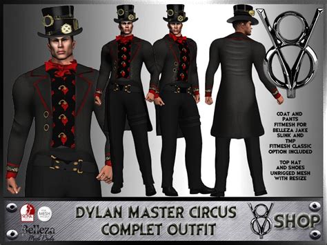 Second Life Marketplace V8 Shop Dylan Master Circus Theme Costume