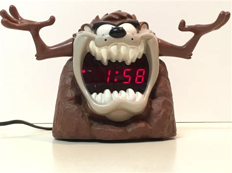 Taz Tasmanian Devil Looney Tunes Digital Alarm Clock Westclox