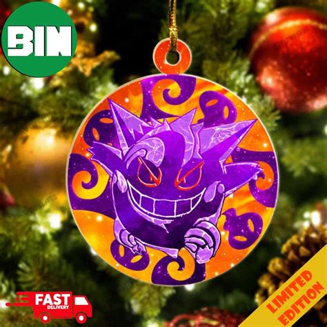 Tribal Gengar Pokemon 2023 Christmas Tree Decorations Ornament Binteez