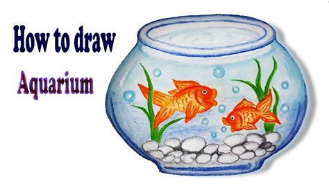 How To Draw Aquarium Step By Step Easy Draw Youtube