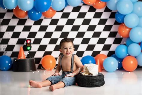 Hot Wheels Racer Cake Smash In 2021 Cake Smash Inspiration Cake Smash Birthday Photos