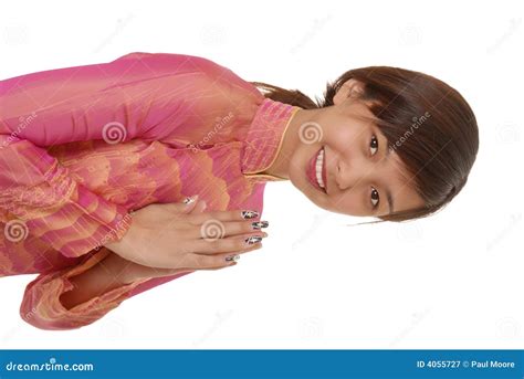 Lovely Asian Brunette Girl Stock Image Image Of Happy