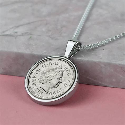 St Birthday Five Pence P Coin Necklace Pendant Coin Necklace