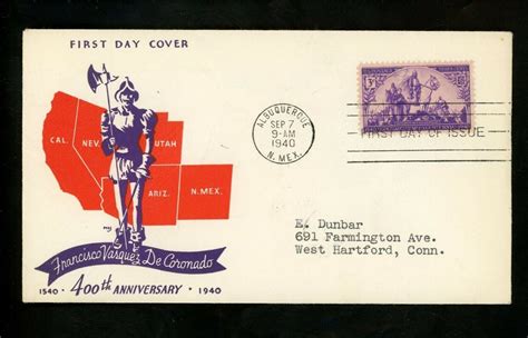 Us Fdc 898 Mjx M 12 1940 Nm Coronado Expedition 400th Anniversary 1st