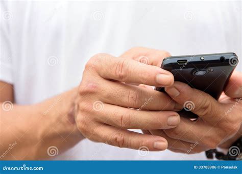 Man Checking His Phone Stock Photo Image Of Culture 33788986