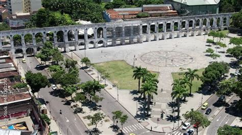 Rio De Janeiro Brazil Famous Lapa Arches Tourism Landmark At Downtown