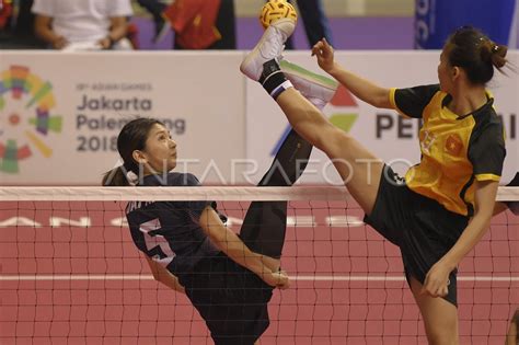 Sepak Takraw Putri Jepang Vs Vietnam Antara Foto