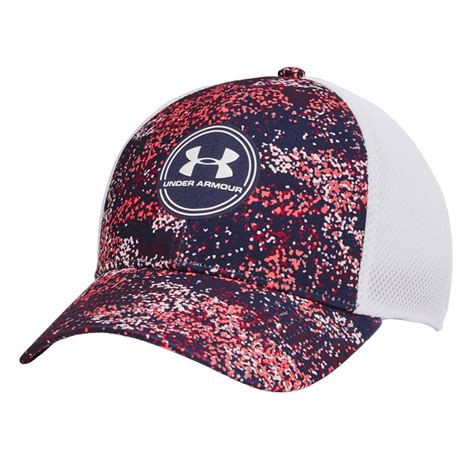 Under Armour Mens Iso Chill Driver Mesh Fitted Cap Navywhite Golf City