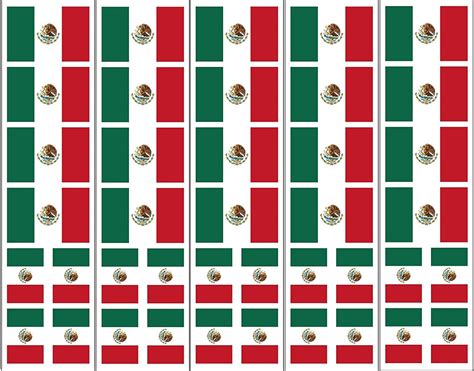 40 Removable Stickers: Mexico Flag Mexican Party Favors | Etsy