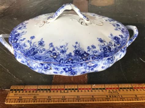 Antique Lidded Taureen Bowl Romeo Pattern Royal Semi Porcelain