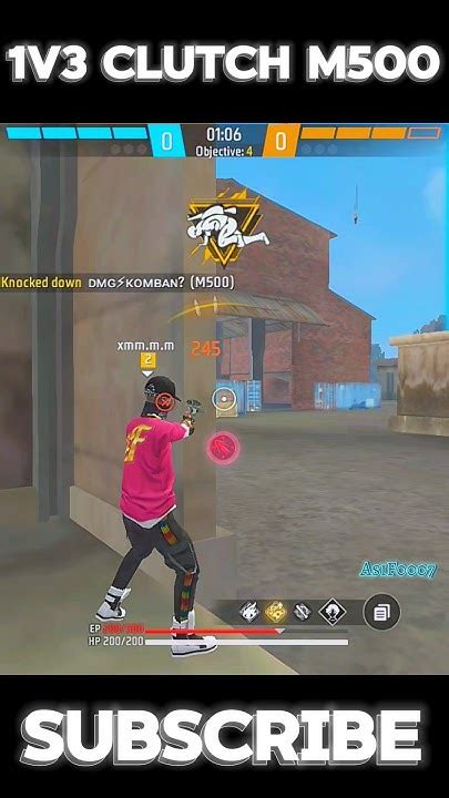 1 Vs 4 Clutch 🗿m500 Chalange 😱💥shortsfeed Shorts M500 Freefire