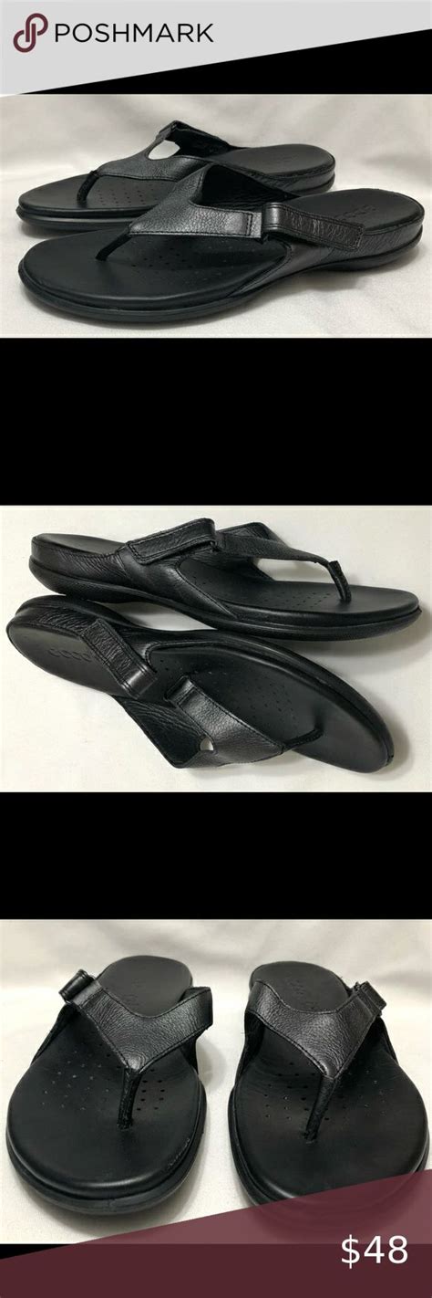 Ecco Flip Flop Black Sandals Black Sandals Black Leather Sandals