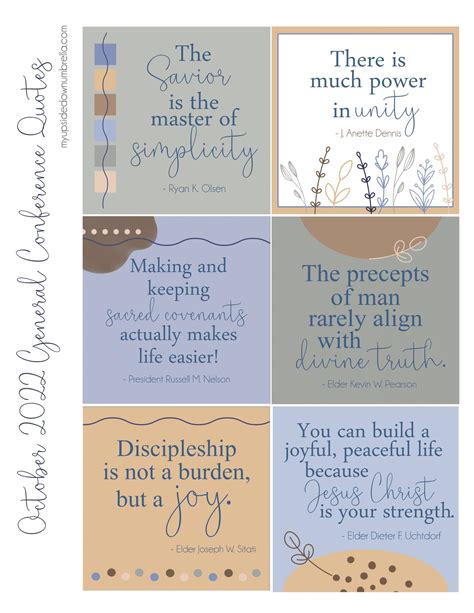 October 2022 General Conference Printable Quotes Artofit